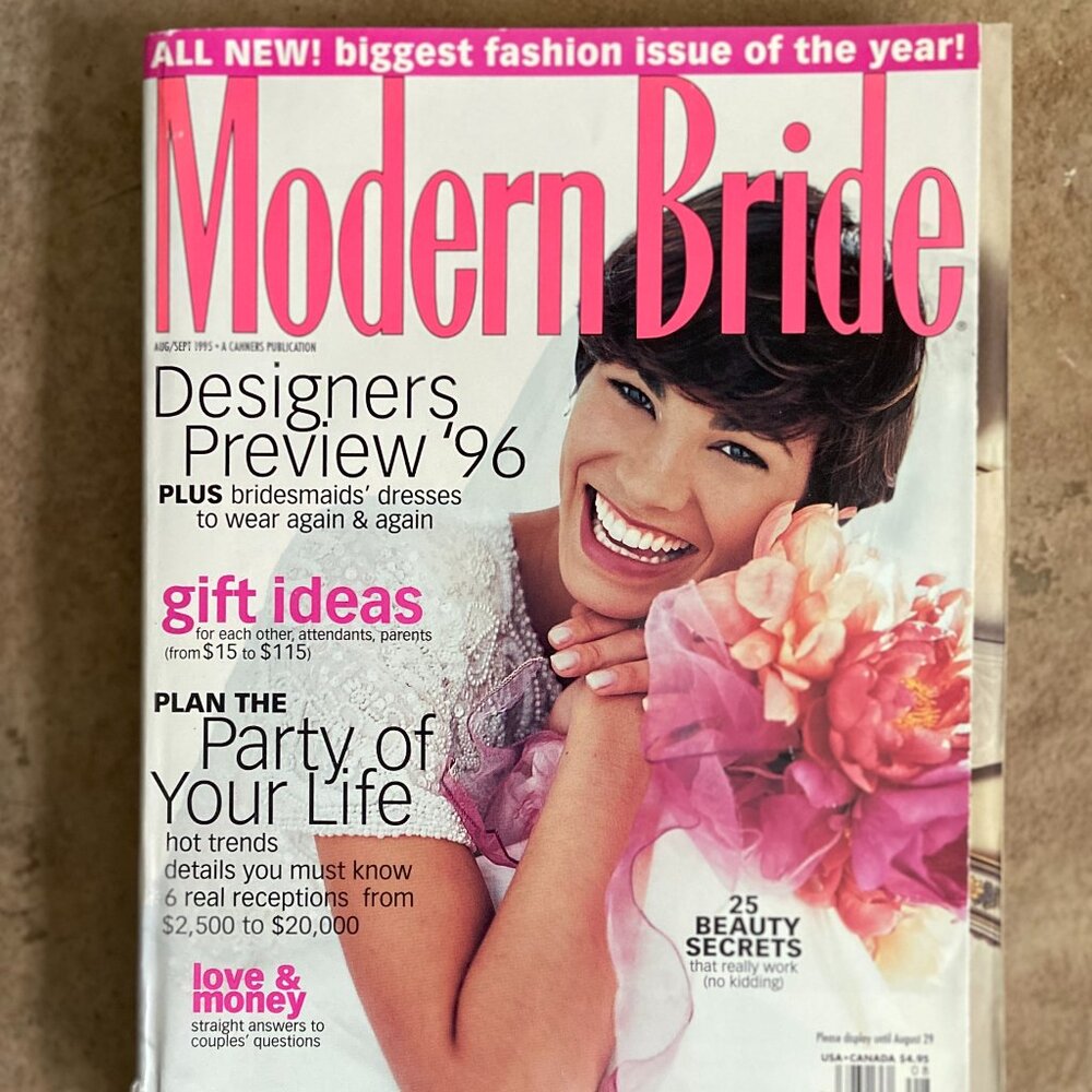 Vintage MODERN BRIDE Magazine August/September 1995 Edition